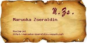 Maruska Zseraldin névjegykártya